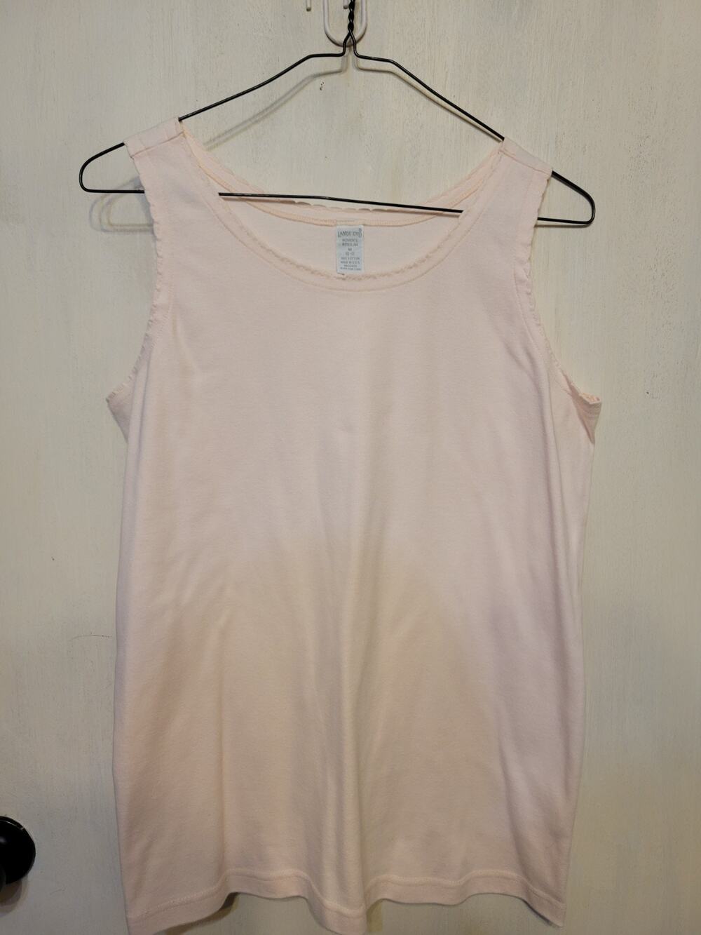 Ladies M 10 12 Lands END RETRO PINK TANK SHIRT TOP